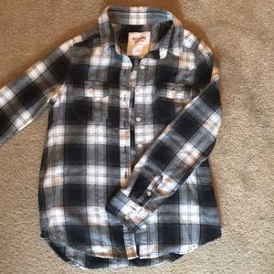 Grey/Black/White Plaid Flannel